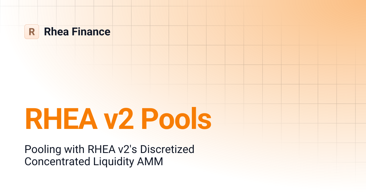 RHEA v2 Pools | Rhea Finance